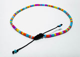 Summer Vibe Beaded Bracelet / Colorful Adjustable Bracelet - Janine Design