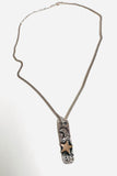Gold Star and Moon Tag Necklace - Janine Design