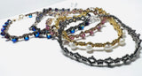 Tiny Woven Crystal Bracelet/7.5” bracelet - Janine Design