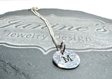 Initial Necklace , Sterling Silver Necklace, Letter Necklace, Family Necklace - Janine Design