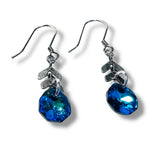 Color Changing Teardrop Beads/ Crystal Dangle Earrings