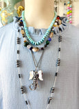Peruvian Opal Necklace/ Boho Layering Necklace