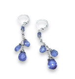 Iolite Gemstone Earrings, Cascade Chain Earrings - Janine Design