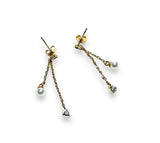 Gold Chain Earrings - Studs - Janine Design