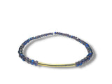 Crystal and Brass Bar Bracelets