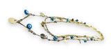 Layered Necklace with Evil Eye Chain - Janine Design