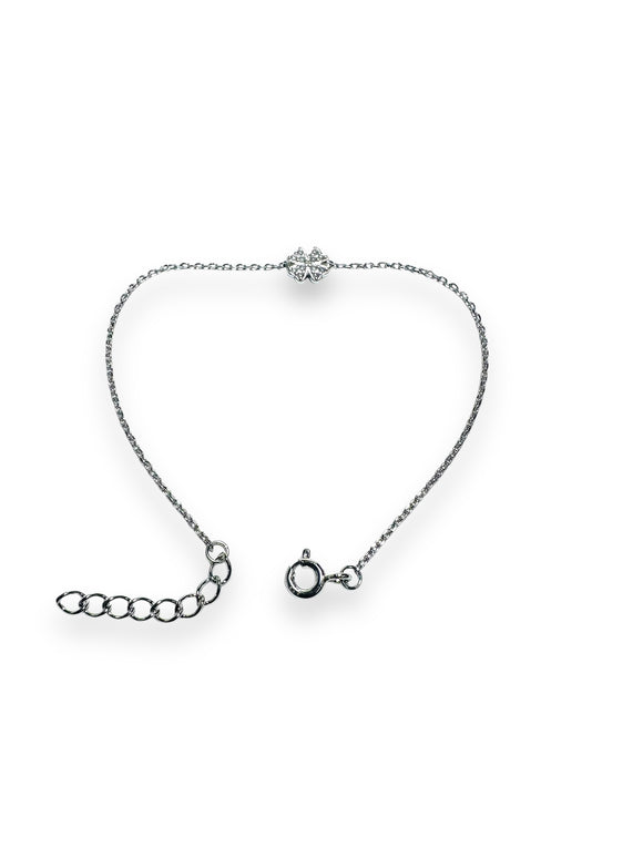 Lucky Clover Silver Chain Bracelet - Janine Design