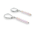 Pink “opal” ish Crystal Drop Earrings - Janine Design