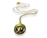 Crystal Clay Locket/Brass Locket/Affordable Gift - Janine Design