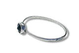 Garnet Stacking Ring Sterling Silver