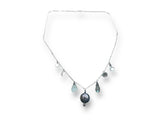 Gemstone Charm Necklace/Silver Charm Necklace