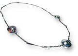 Long Triple Crystal Necklace - Janine Design