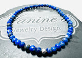 Gemstone Stretch Bracelet-Labradorite, agate, Calcite, Chalcedon - Janine Design