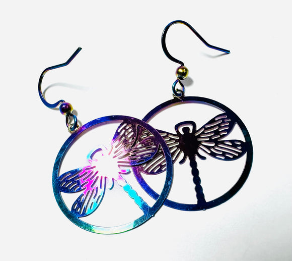 Dragonfly Colorful Earrings/Bug Earrings/ Family Earrings /Nature Earrings - Janine Design