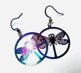 Dragonfly Colorful Earrings/Bug Earrings/ Family Earrings /Nature Earrings - Janine Design