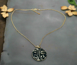 Dragonfly Necklace, medallion, Gift, Gold Filled Medallion, Birthday Gift - Janine Design