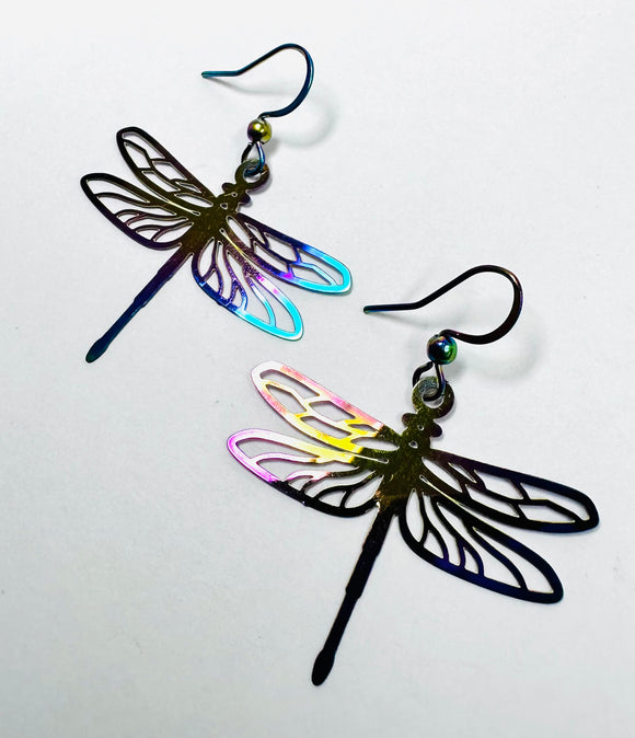 Dragonfly Shape Colorful Earrings/Bug Earrings/ Family Earrings /Nature Earrings - Janine Design
