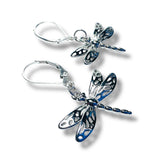 Dragonfly Silver  Earrings/Bug Earrings/Nature Earrings - Janine Design
