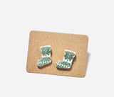 Winter Earrings/ Clay Earrings, Holiday Earrings/ Christmas Earrings-BBear
