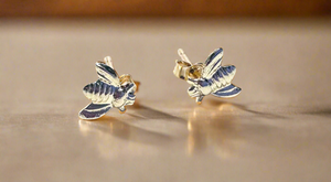 Tiny Bee Earrings/Gold Fill Studs