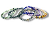 Gemstone and Nut Bead Stretch Bracelets*
