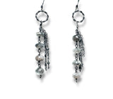 Chain Drop Earrings-Labradorite Gemstone - Janine Design