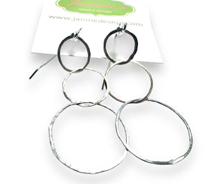 Triple Circle Earrings - Janine Design