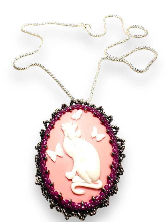 Cat Cameo Necklace - Janine Design