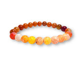 Gemstone Stretch Bracelet-Labradorite, agate, Calcite, Chalcedon - Janine Design