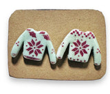 Winter Earrings/ Clay Earrings, Holiday Earrings/ Christmas Earrings-BBear