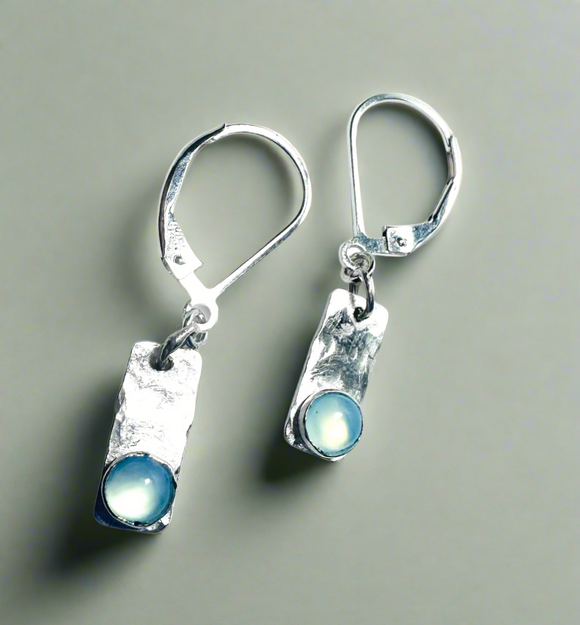 Chalcedony Tag Earrings