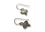 White Moonstone Dainty Earrings - Janine Design