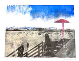 Acrylic Gel Prints- Framed, One of a Kind Artwork- Santa Cruz - Janine Design