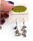 Chain Drop Earrings-Fluorite