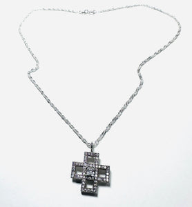 CZ Cross Necklace - Janine Design