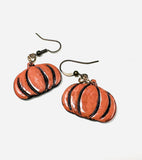 Leaf Earrings/Fall Earrings Polymer Clay/ Pumpkin Earrings
