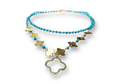 Golden Turquoise Necklace* - Janine Design