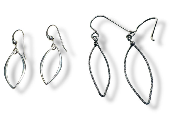 Silver Marquise Earrings