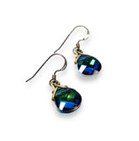 Color Changing Teardrop Beads/ Crystal Dangle Earrings - Janine Design