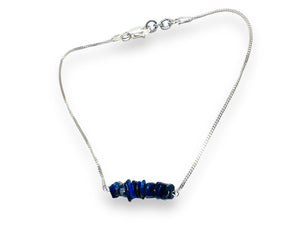 Lapiz Lazuli Anklet/Sterling Silver Anklet - Janine Design