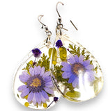 Pressed Flower Earrings/Real Flower Earrings/Resin Flower