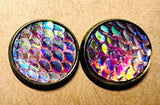 Mermaid Studs/Scale Resin Earrings/Mermaid Earrings - Janine Design