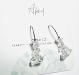 Birthstone Earrings , Silver, Genuine Gemstone, birthday Gifts - Janine Design