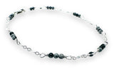 Dainty Gemstone Bracelet, Gemstone Bead Chain, Wire Wrapped Bracelet - Janine Design