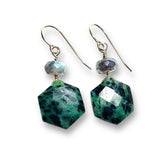 Ruby Zoisite Gemstone Earrings - Janine Design