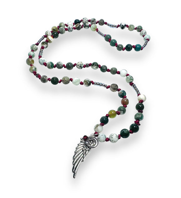 Angel Wing Gemstone Necklace - Janine Design