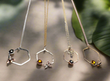 Bee Necklace/Gemstone Necklace