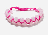 Gemstone Beaded Bracelet, Nylon Bracelet, Adjustable Bracelet - Janine Design