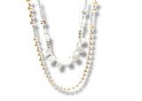 Moonstone and Pearl Double layered Necklace