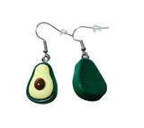 Avocado Earrings, Food Earrings, Avocado Resin Earrings-
